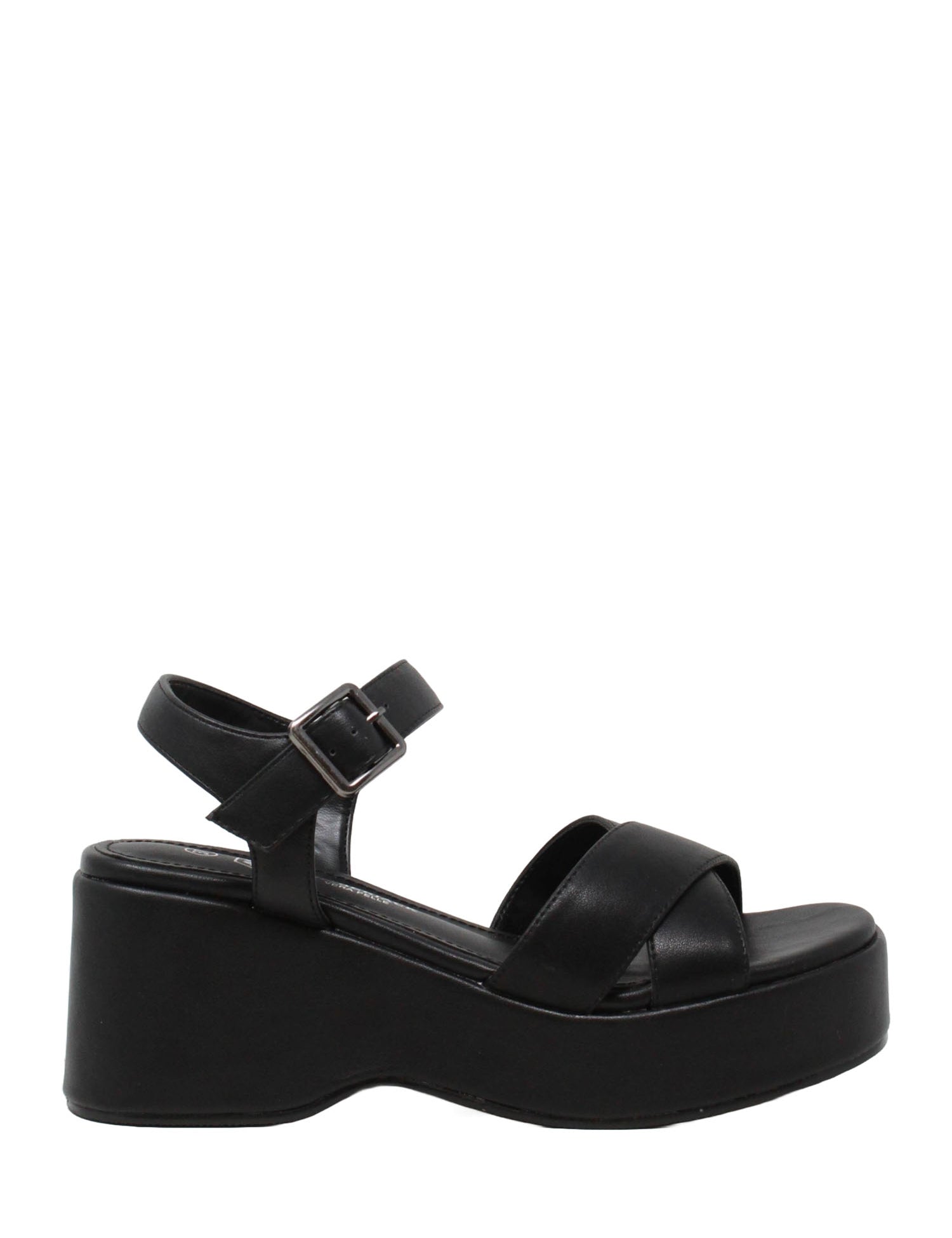 Sandali zeppa Nero Lumberjack