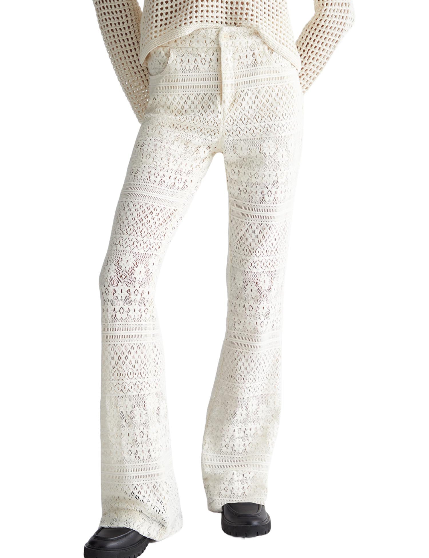 Pantaloni Avorio Liu-jo