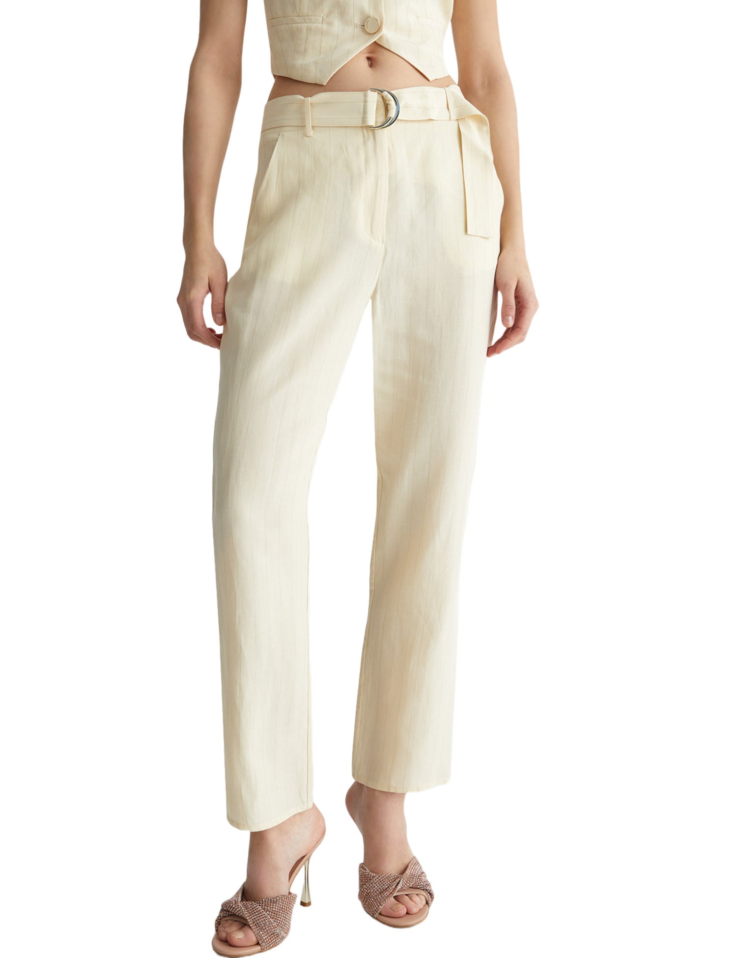 Pantaloni Avorio Liu-jo