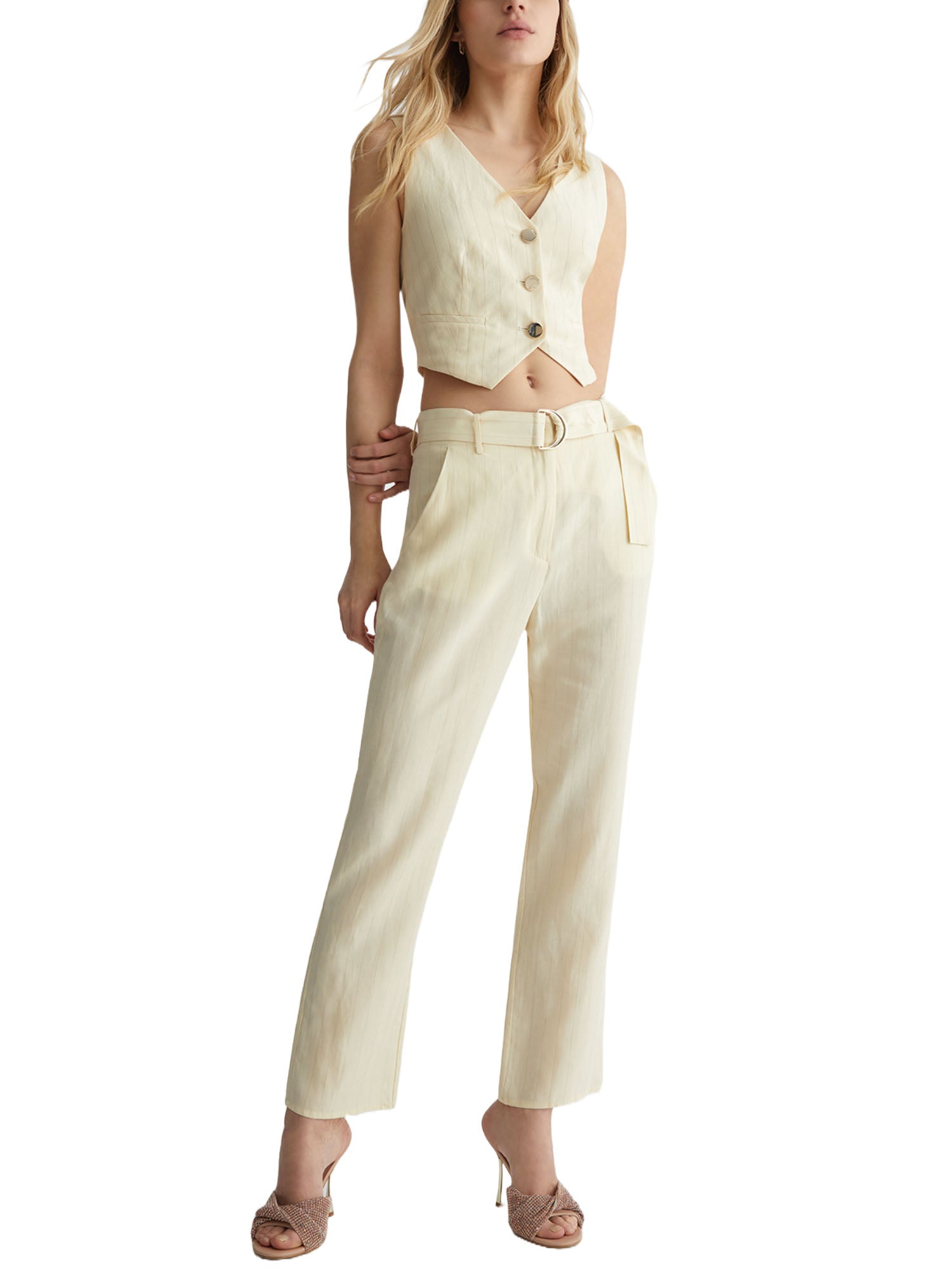 Pantaloni Avorio Liu-jo