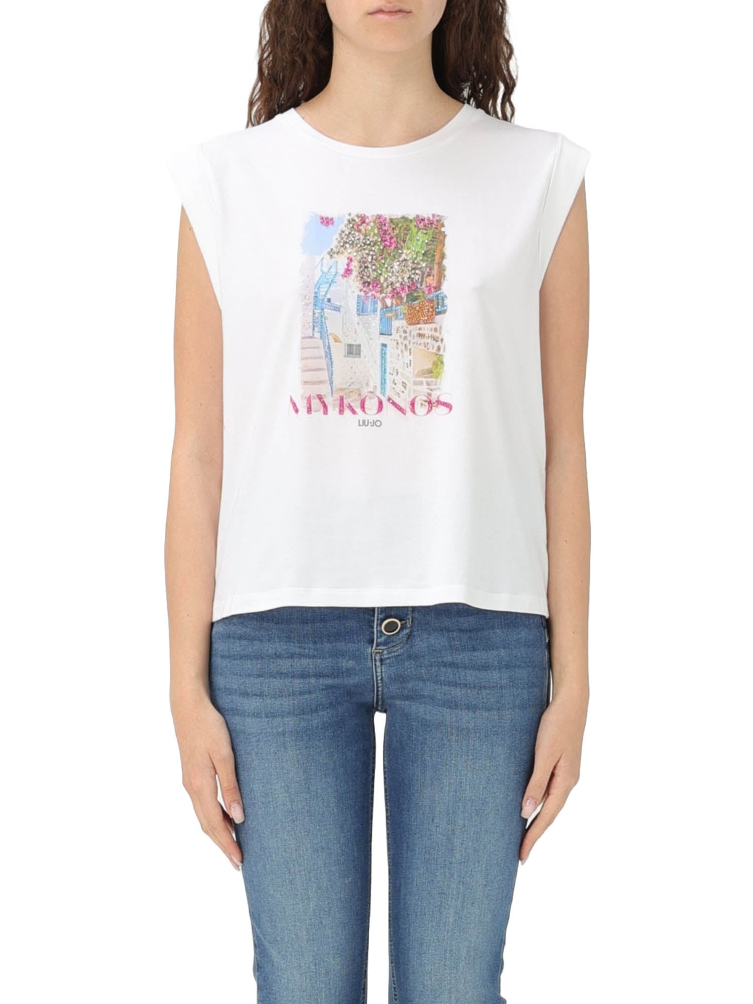 T-shirt Bianco Verde Liu-jo