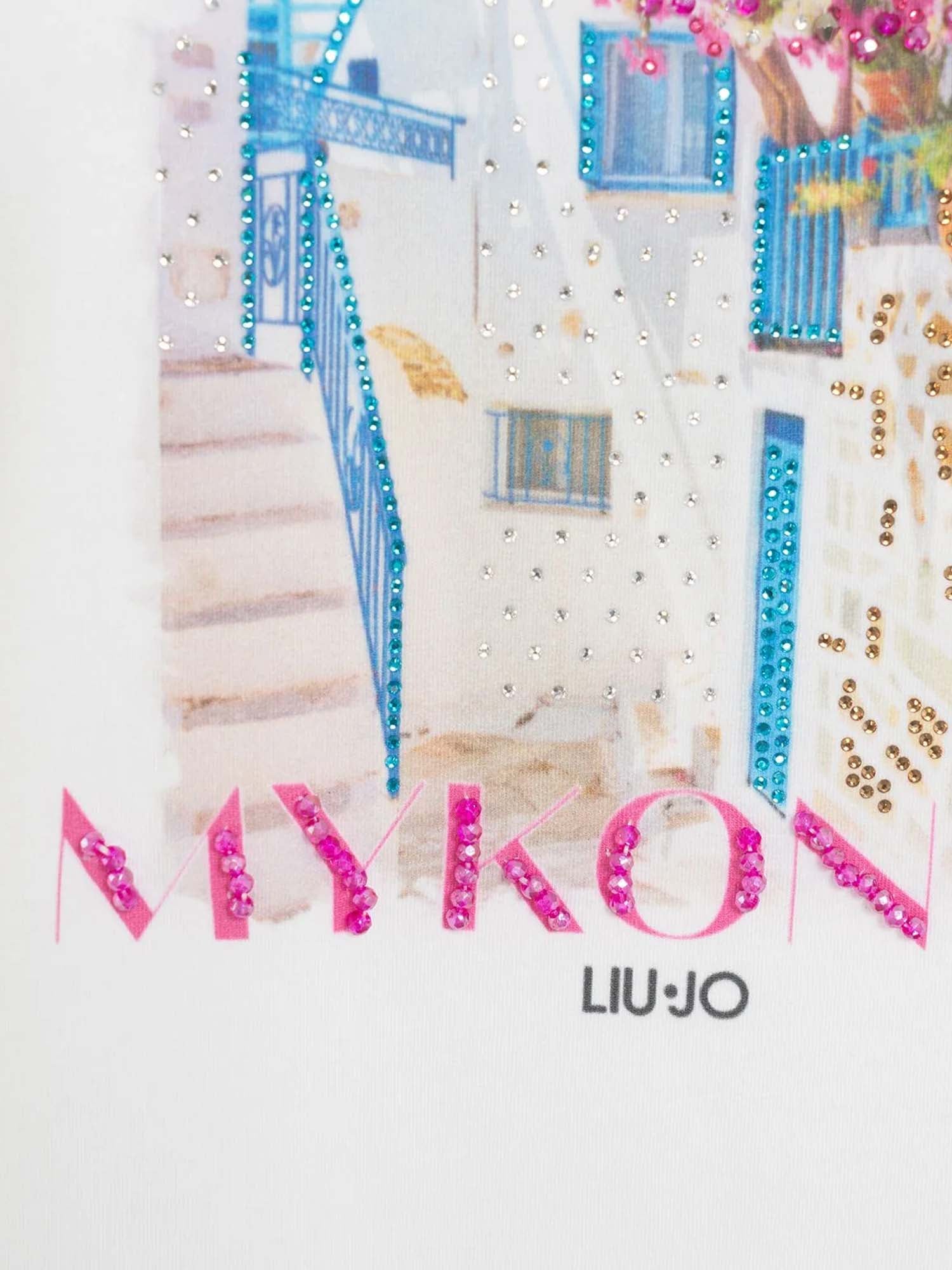 T-shirt Bianco Verde Liu-jo