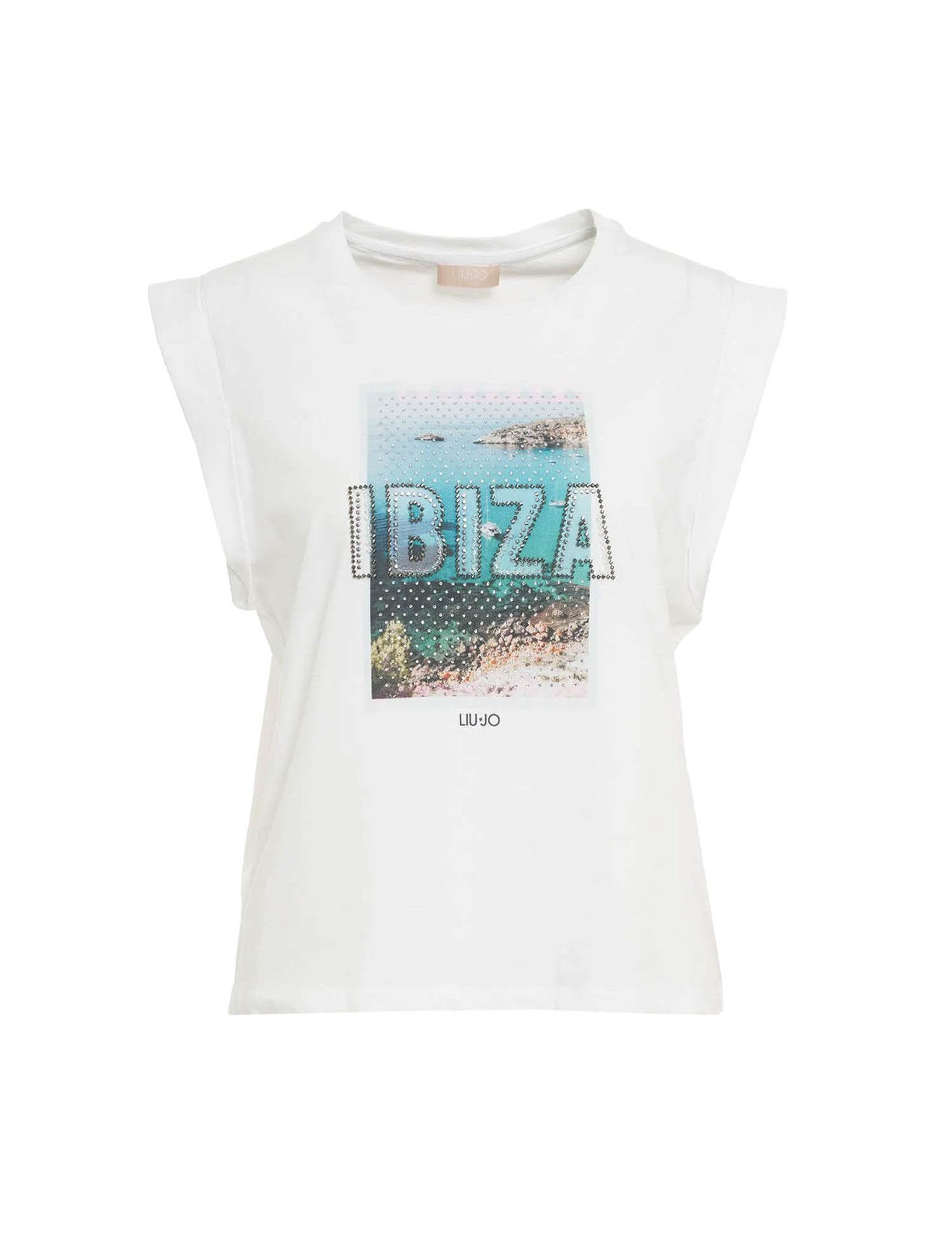 T-shirt Bianco Blu Liu-jo