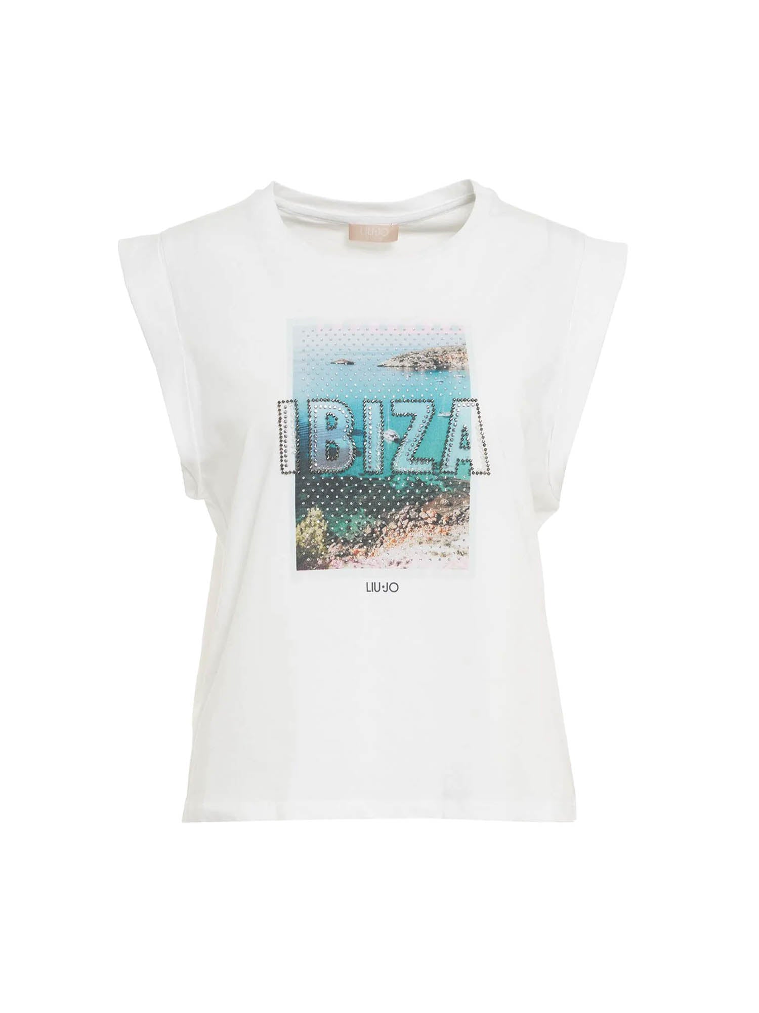 T-shirt Bianco Blu Liu-jo