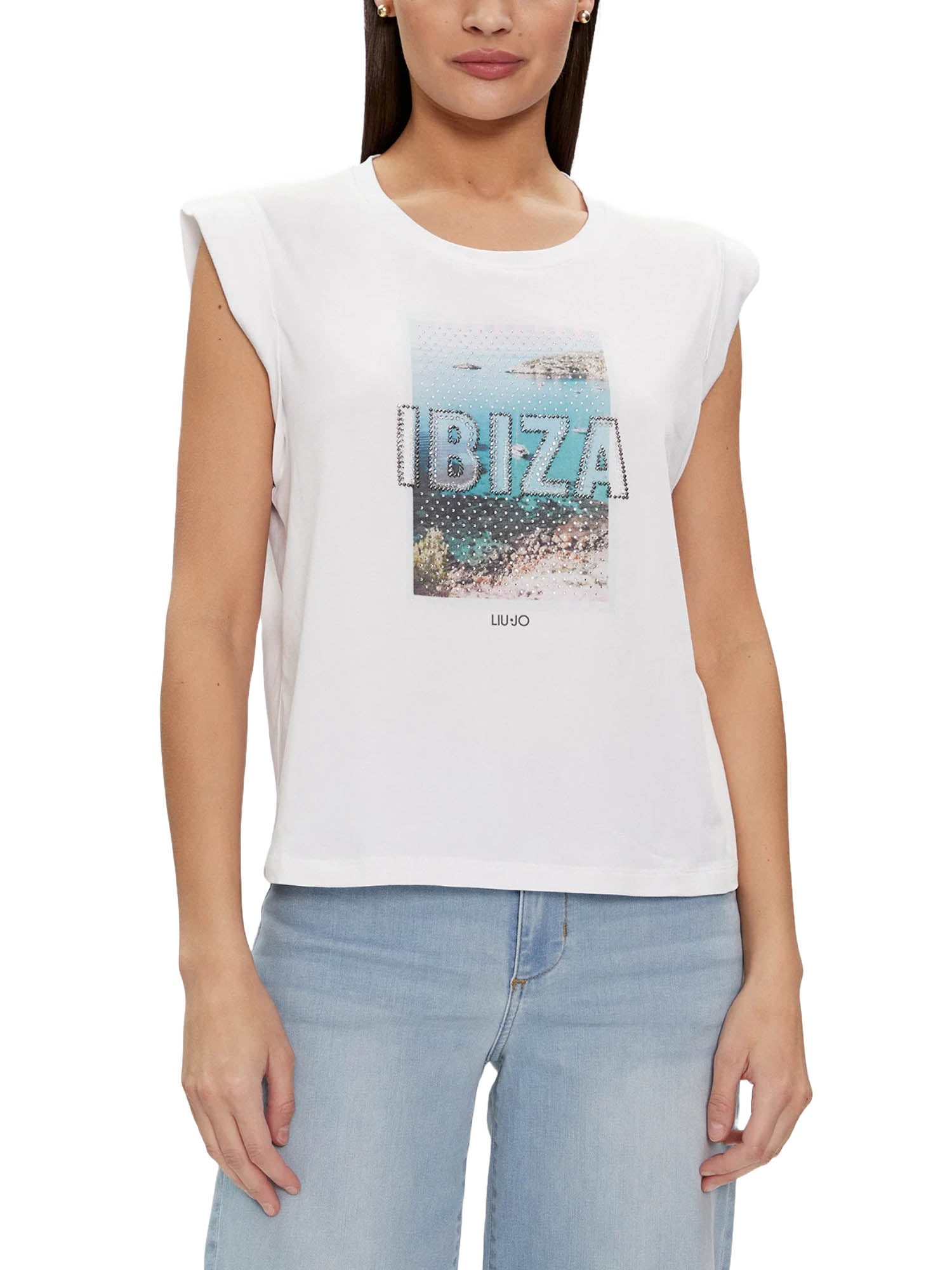 T-shirt Bianco Blu Liu-jo