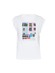 T-shirt Bianco Rosa Liu-jo