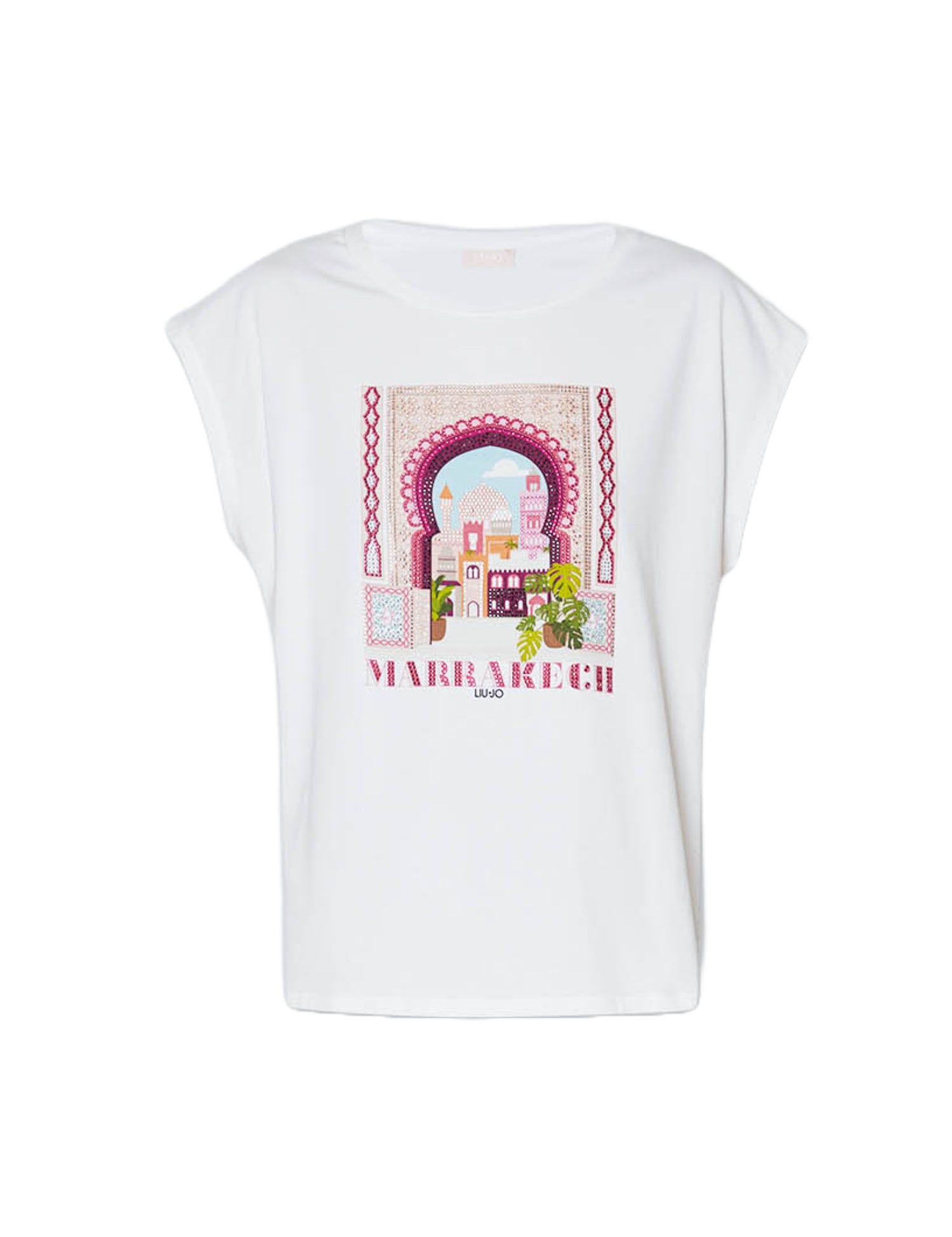 T-shirt Bianco Verde Liu-jo