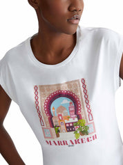 T-shirt Bianco Verde Liu-jo