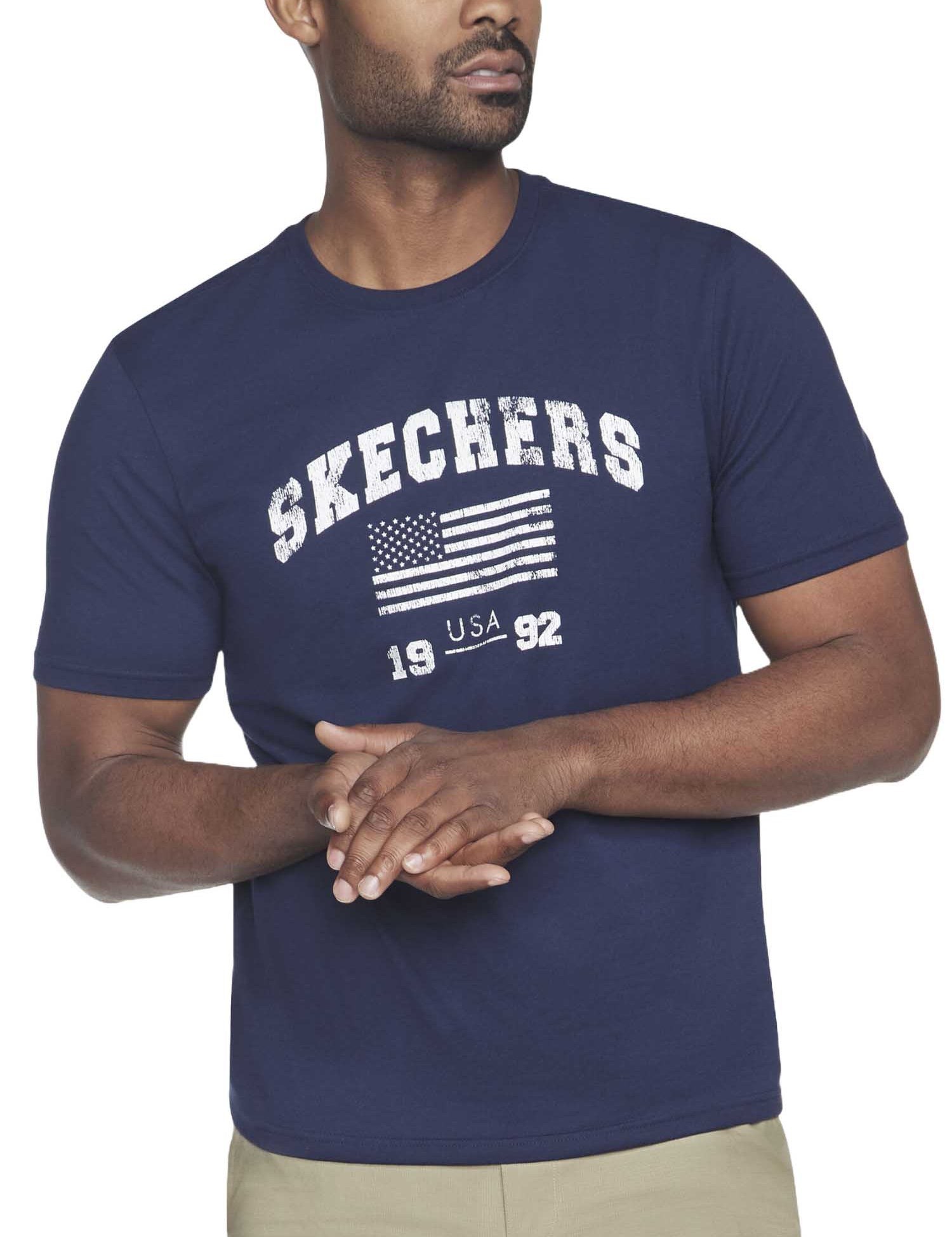 T-shirt Blu Skechers
