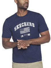T-shirt Blu Skechers
