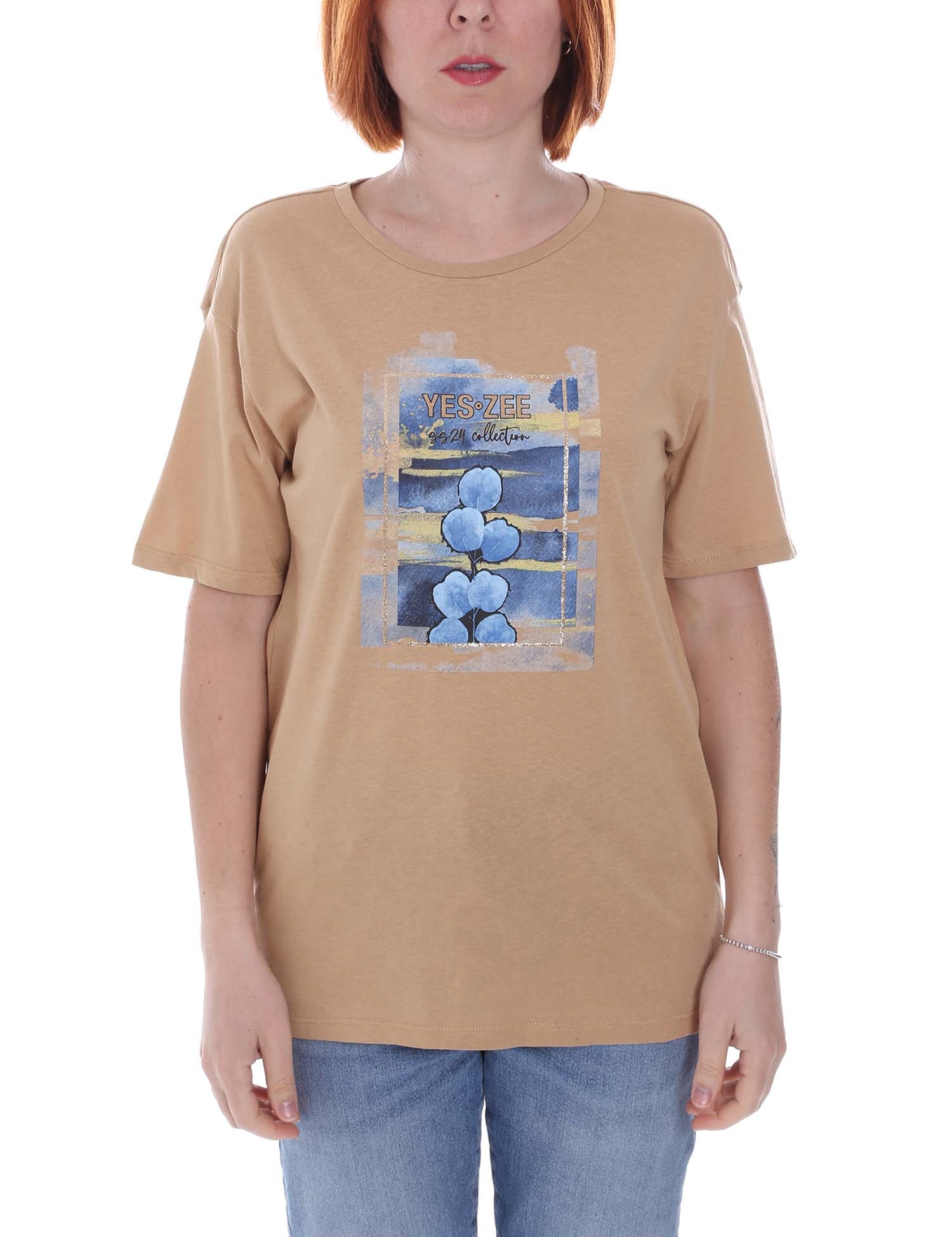 T-shirt Beige Yes-zee