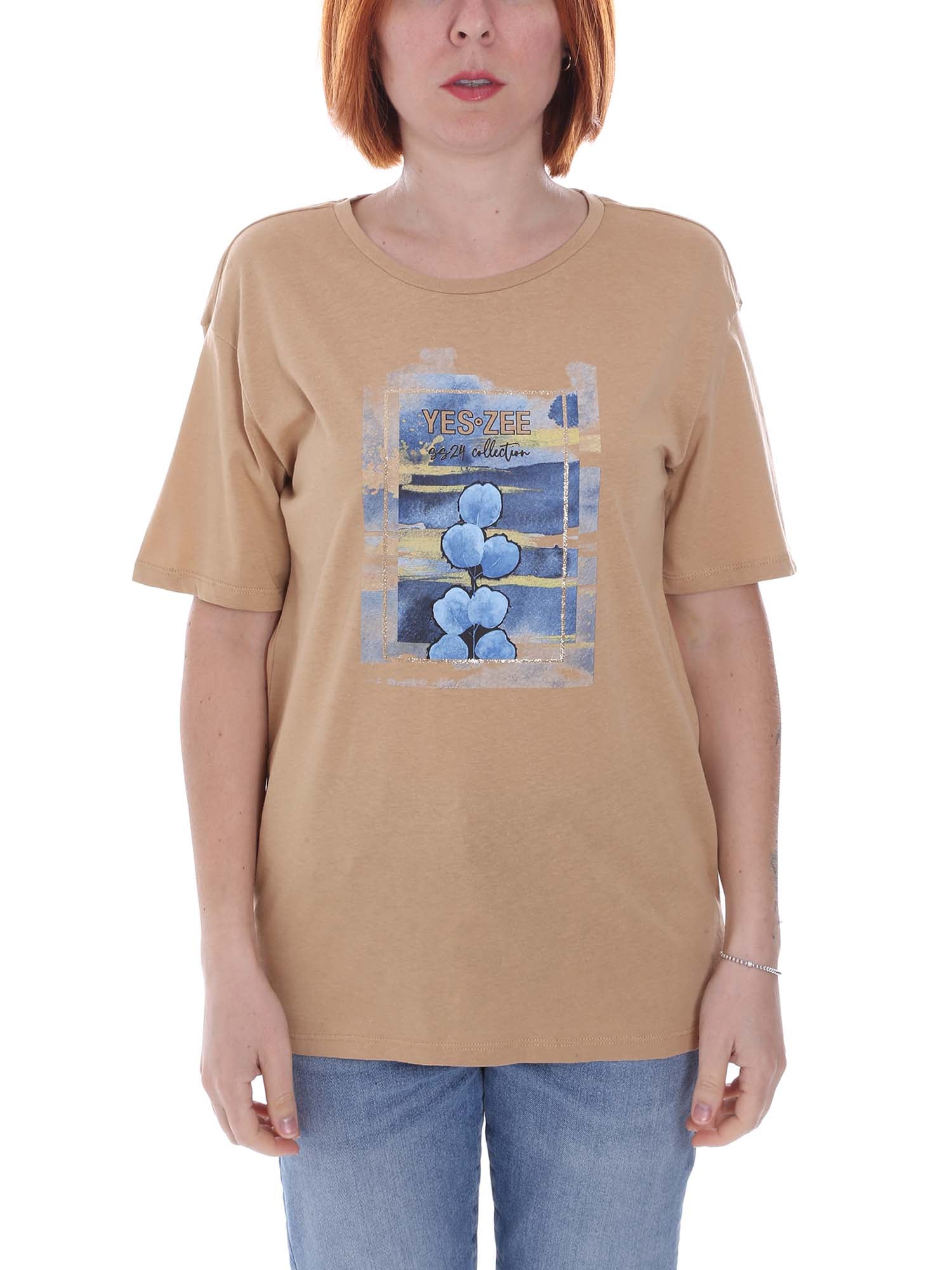 T-shirt Beige Yes-zee