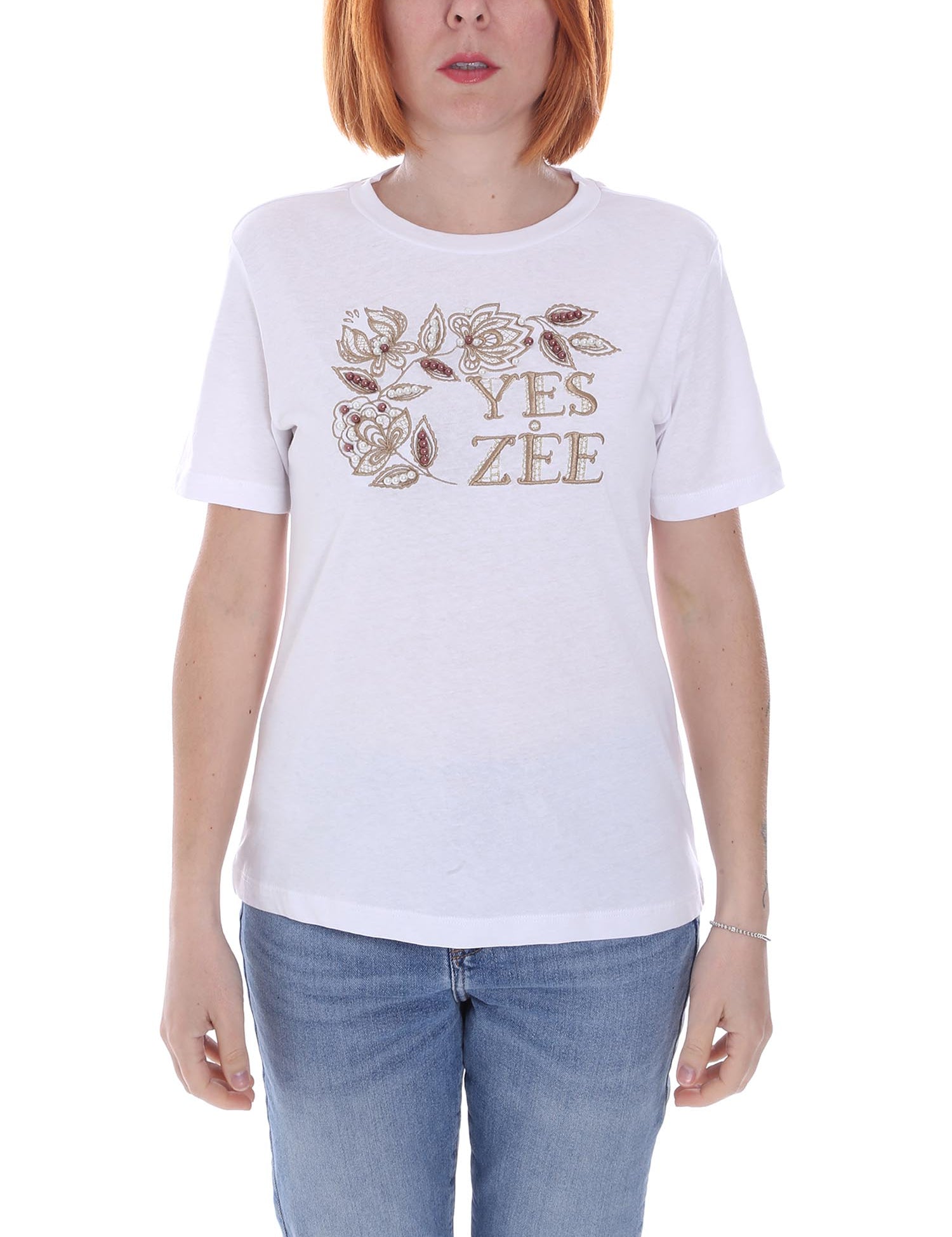 T-shirt Bianco Yes-zee