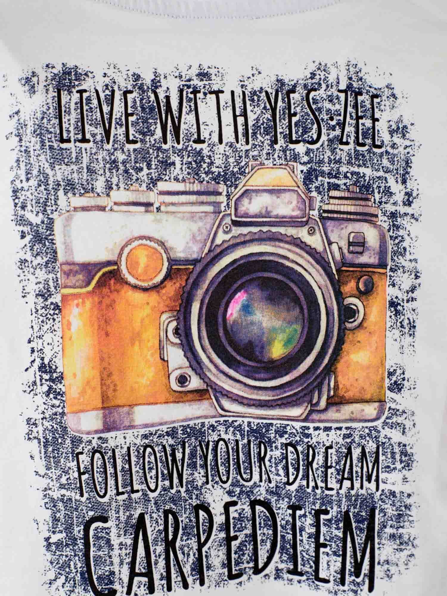 T-shirt Bianco Yes-zee