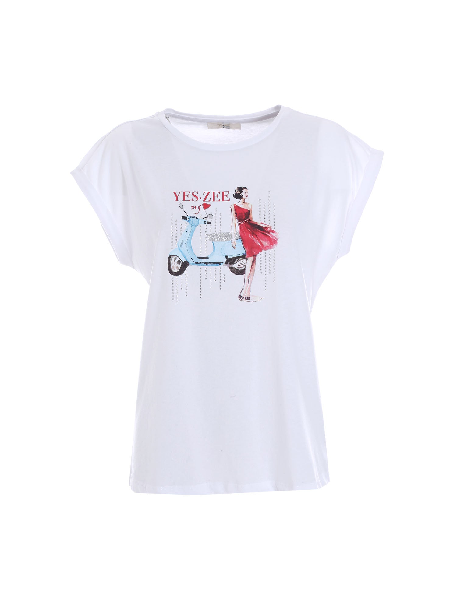T-shirt Bianco Yes-zee