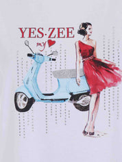 T-shirt Bianco Yes-zee