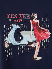 T-shirt Blu Yes-zee
