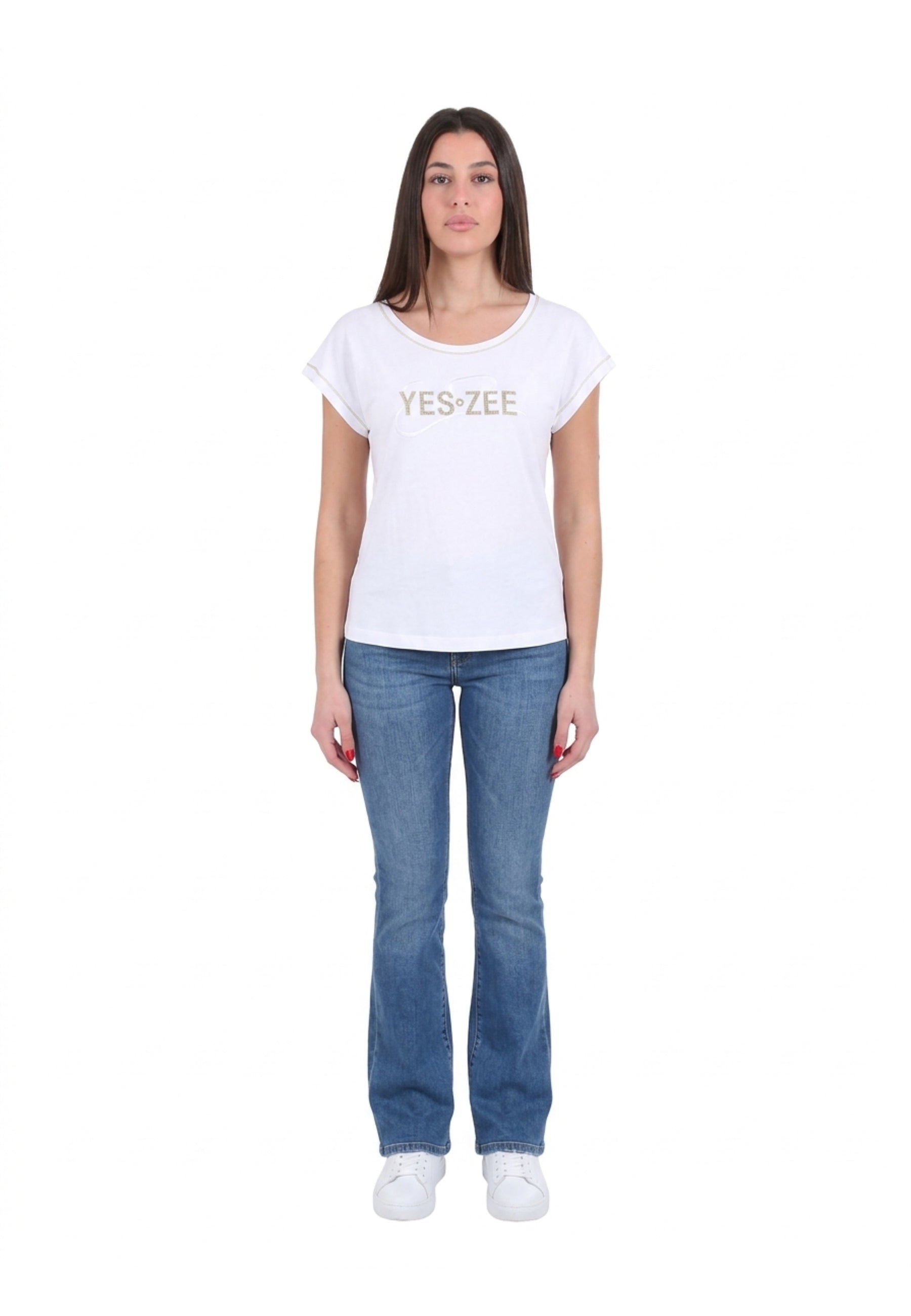 T-shirt Bianco Yes-zee