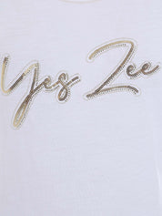 T-shirt Bianco Yes-zee