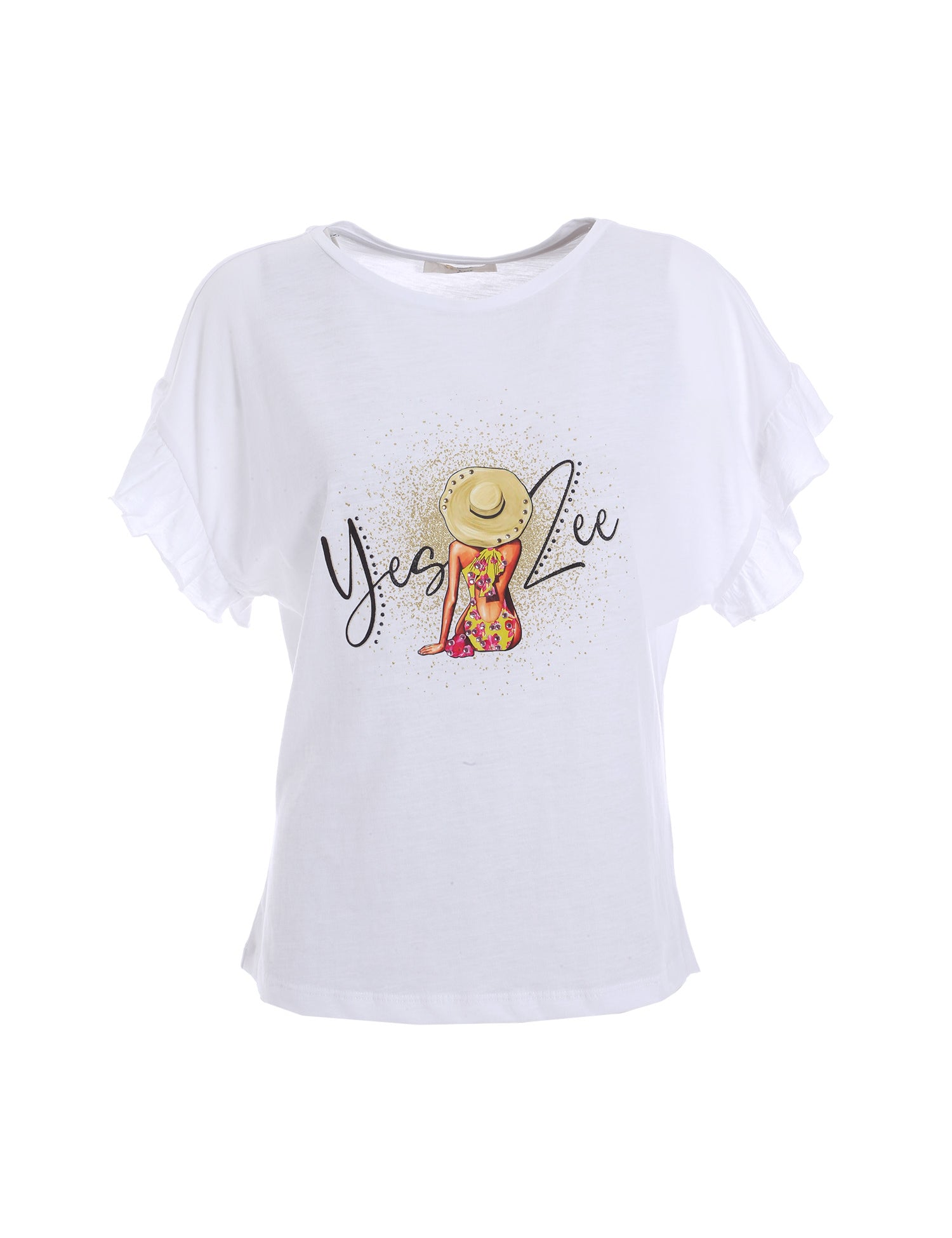 T-shirt Bianco Yes-zee