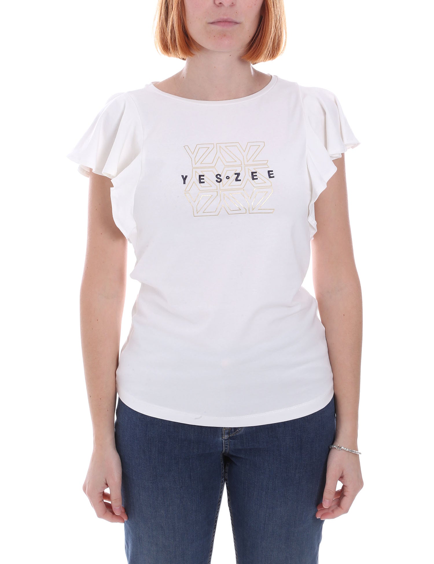 T-shirt Bianco Yes-zee