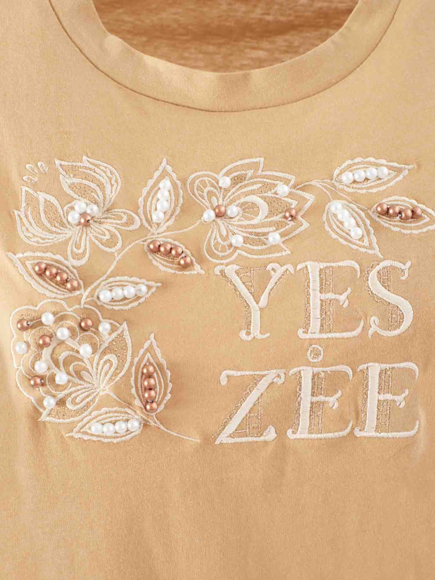 T-shirt Beige Yes-zee