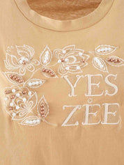 T-shirt Beige Yes-zee