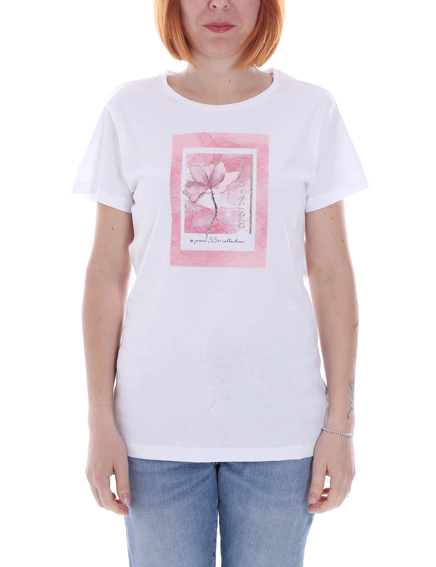 T-shirt Bianco Yes-zee