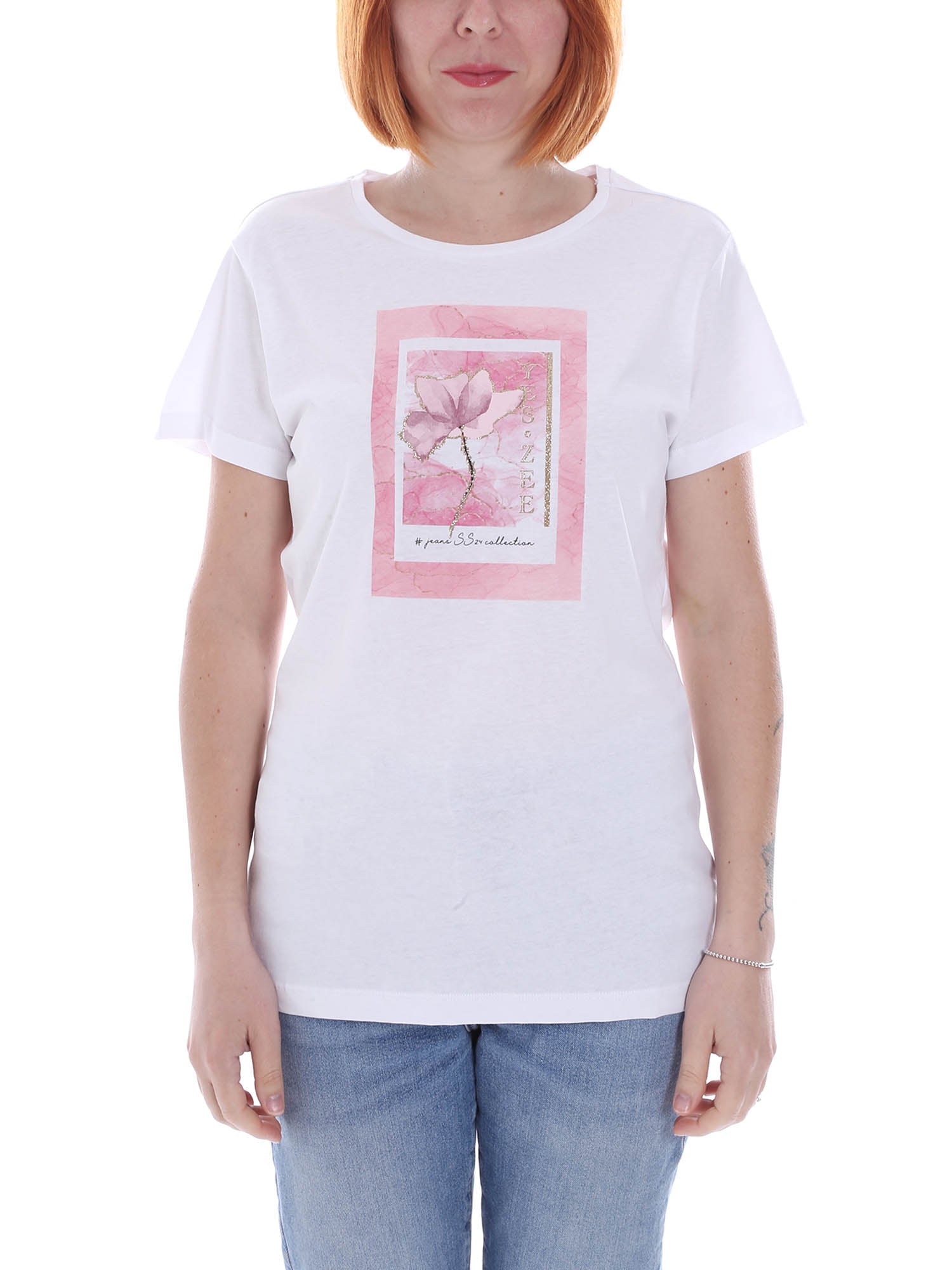T-shirt Bianco Yes-zee