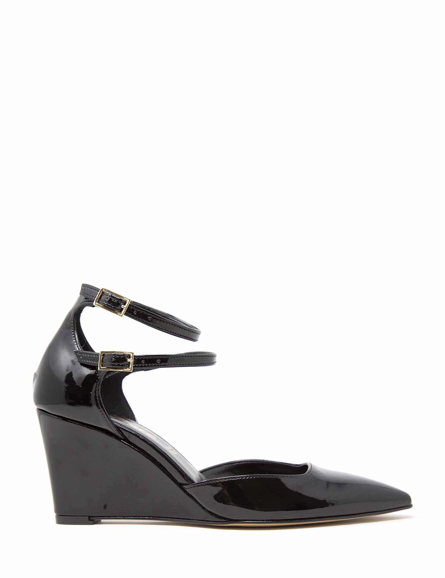 Sandali zeppa Nero Grace Shoes