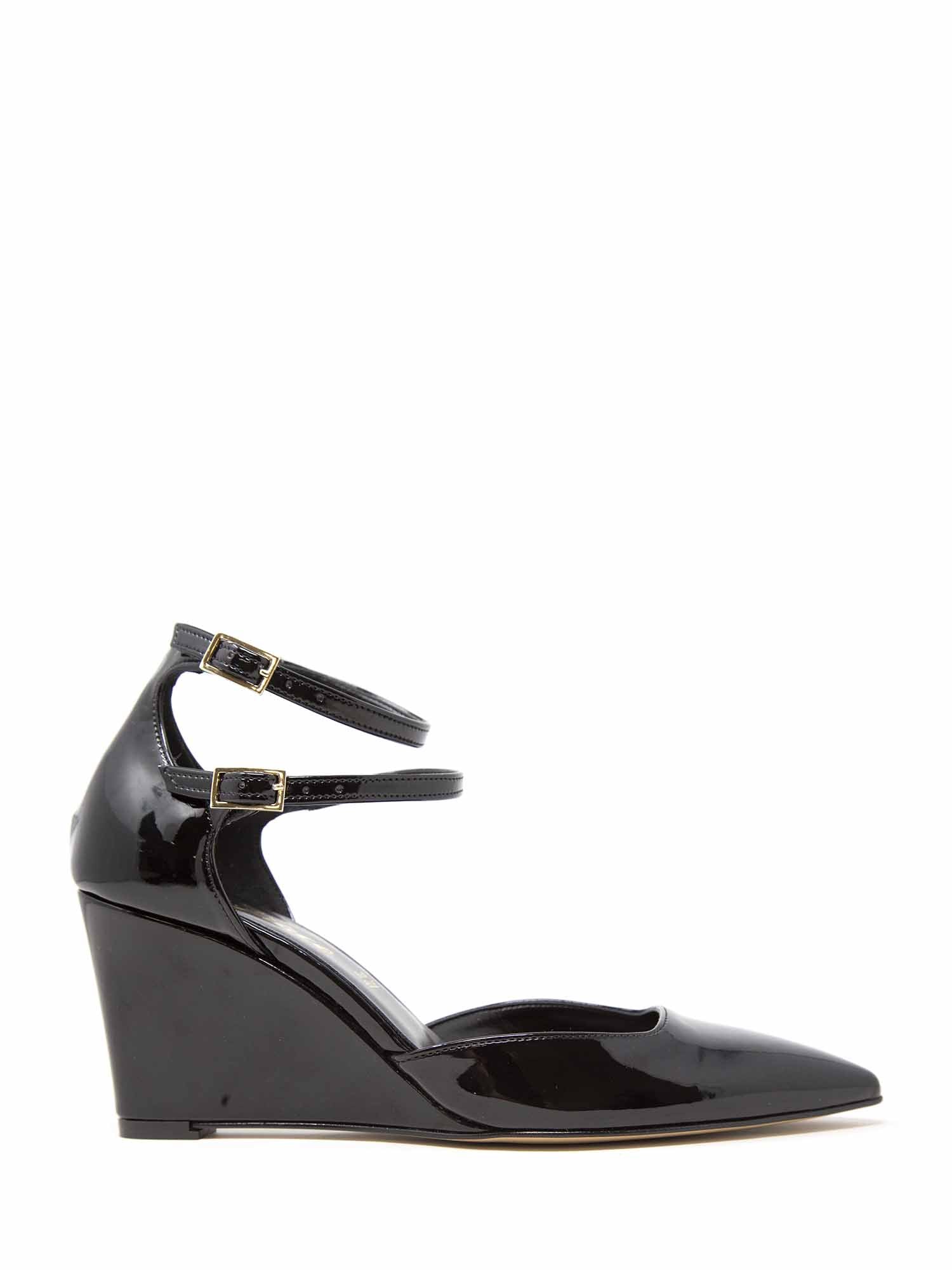 Sandali zeppa Nero Grace Shoes