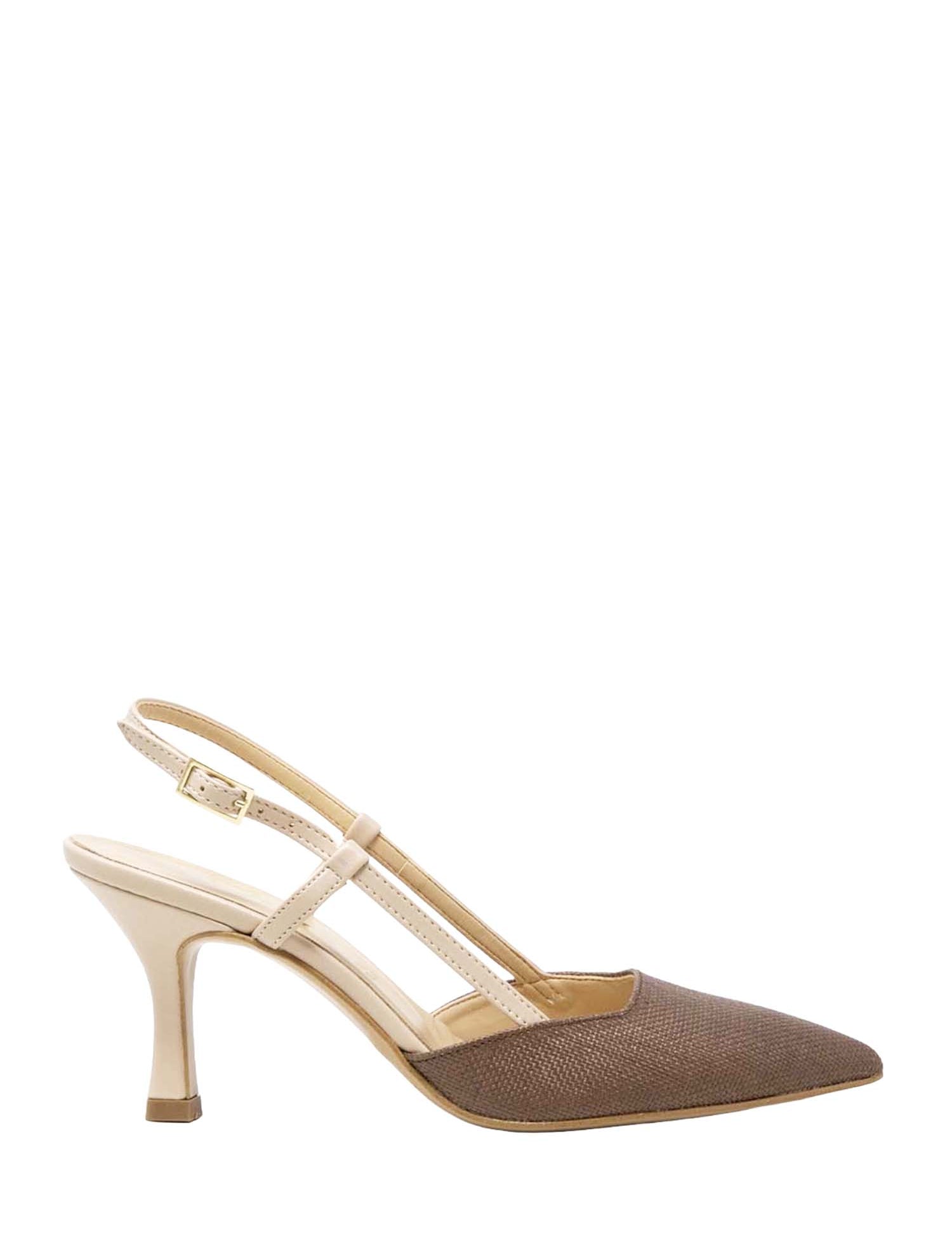Sandali tacco Nude Marrone Grace Shoes