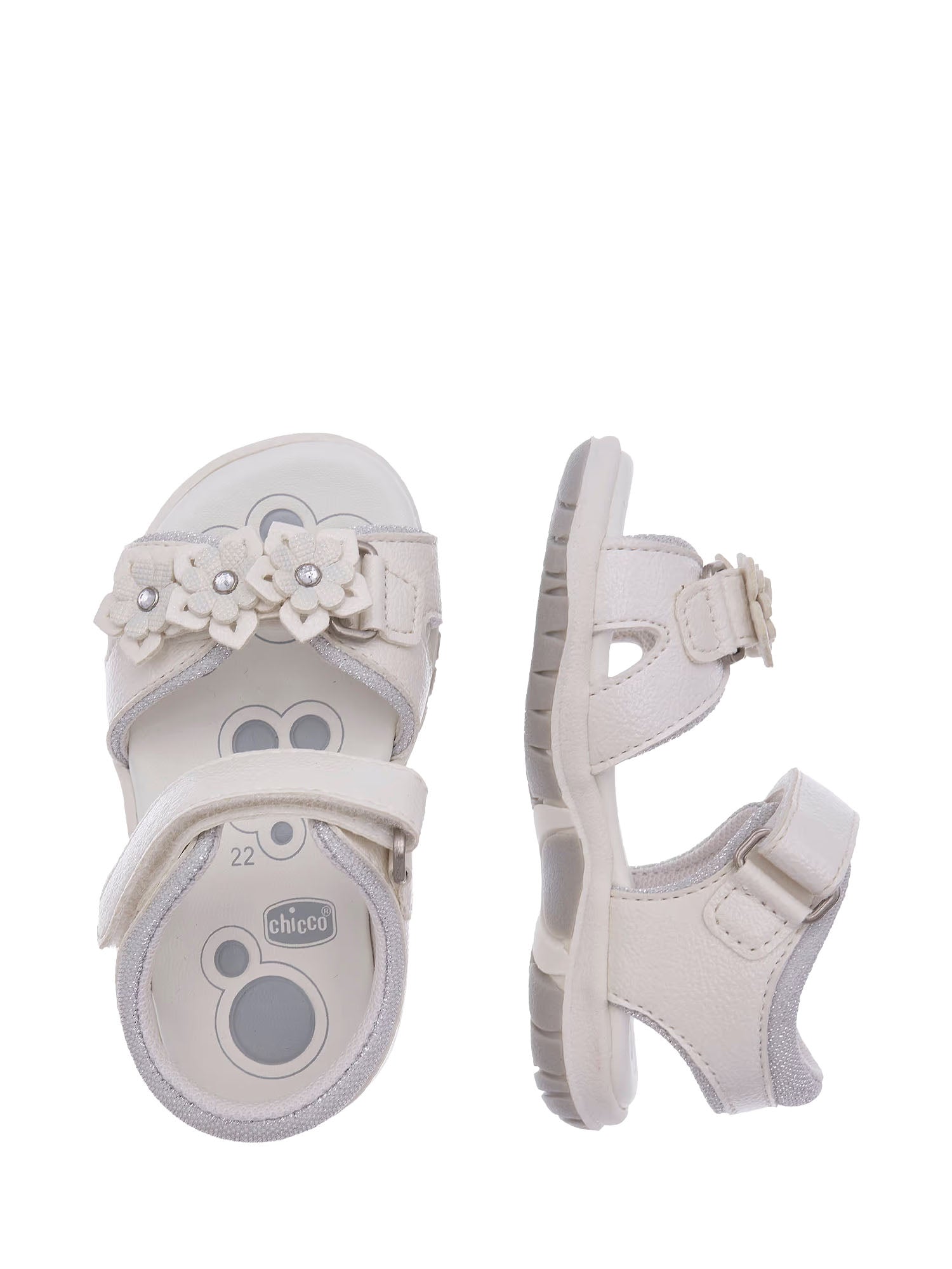 Sandali con strappi Bianco Chicco