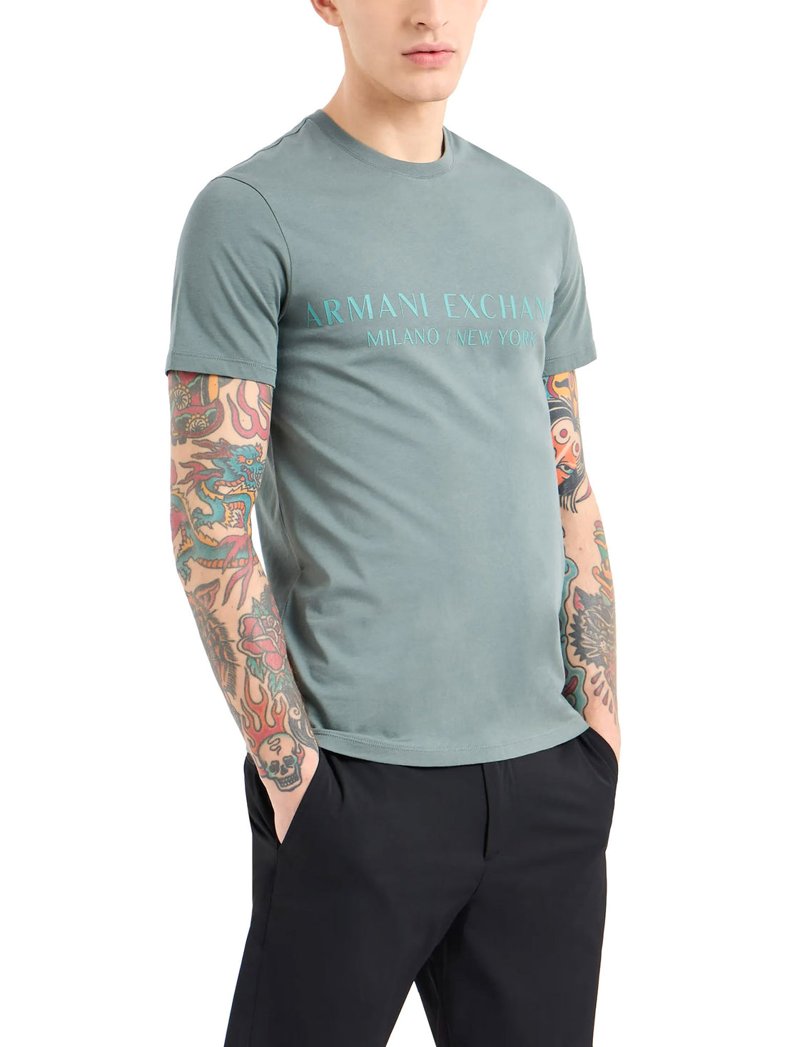 T-shirt Verde Armani Exchange