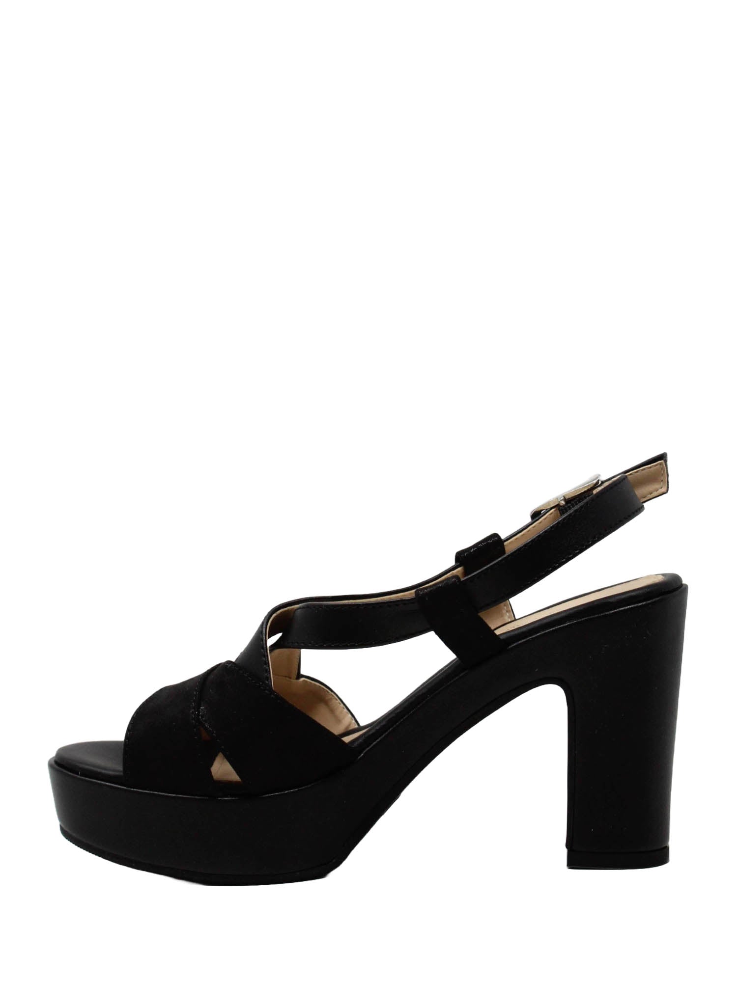 Sandali tacco Nero Valleverde