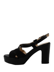 Sandali tacco Nero Valleverde