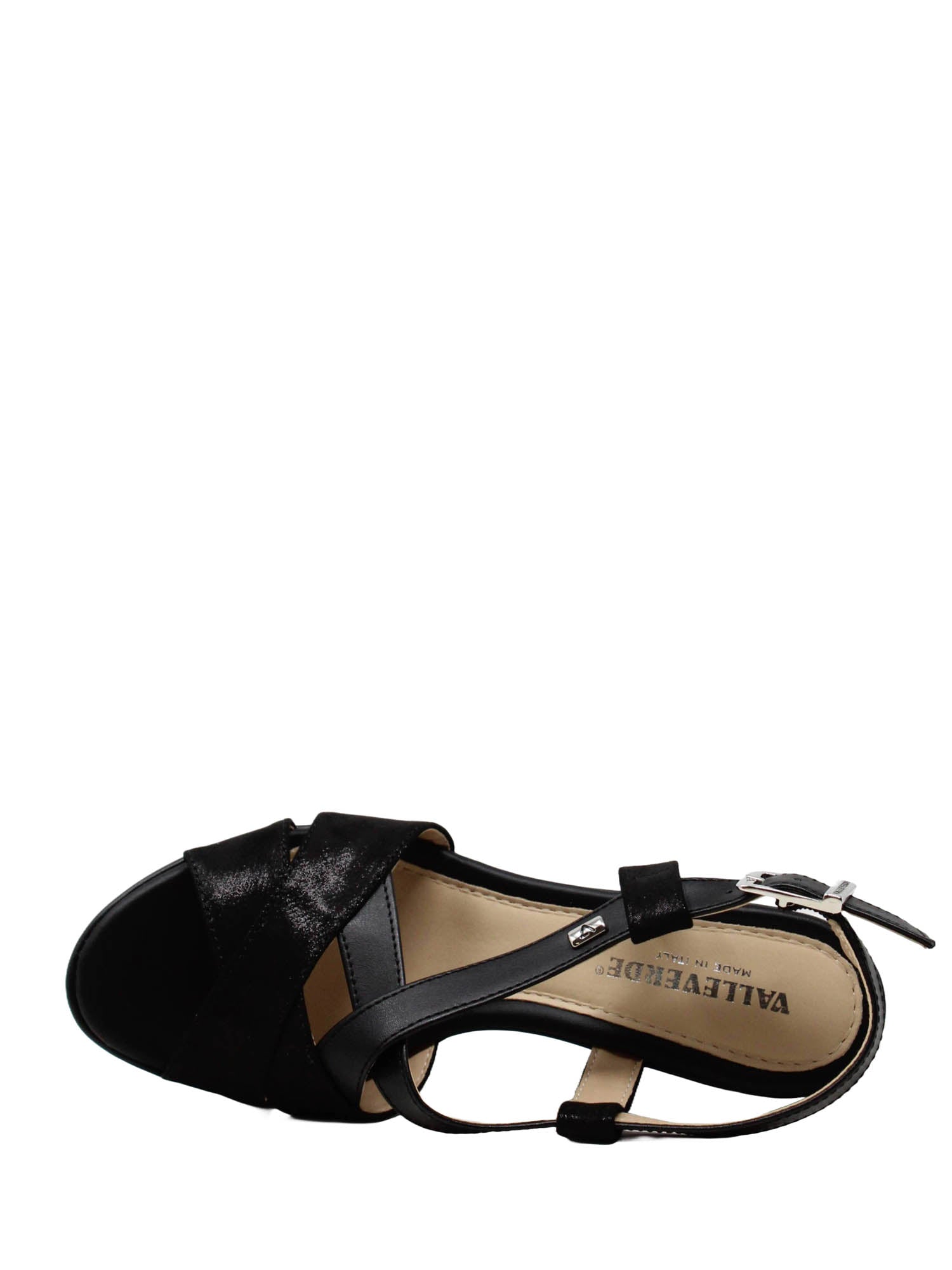 Sandali tacco Nero Valleverde