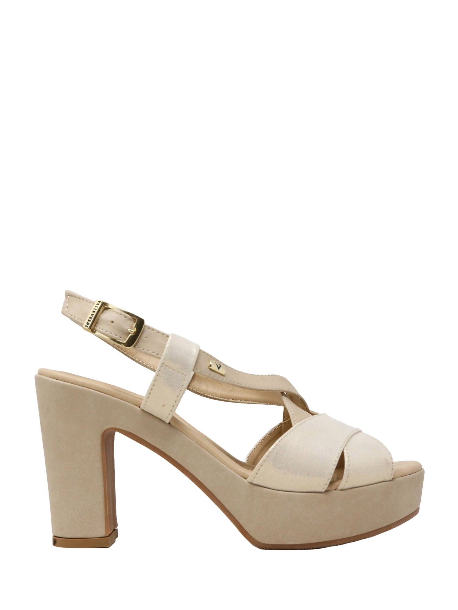 Sandali tacco Oro Valleverde