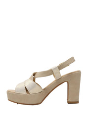 Sandali tacco Oro Valleverde