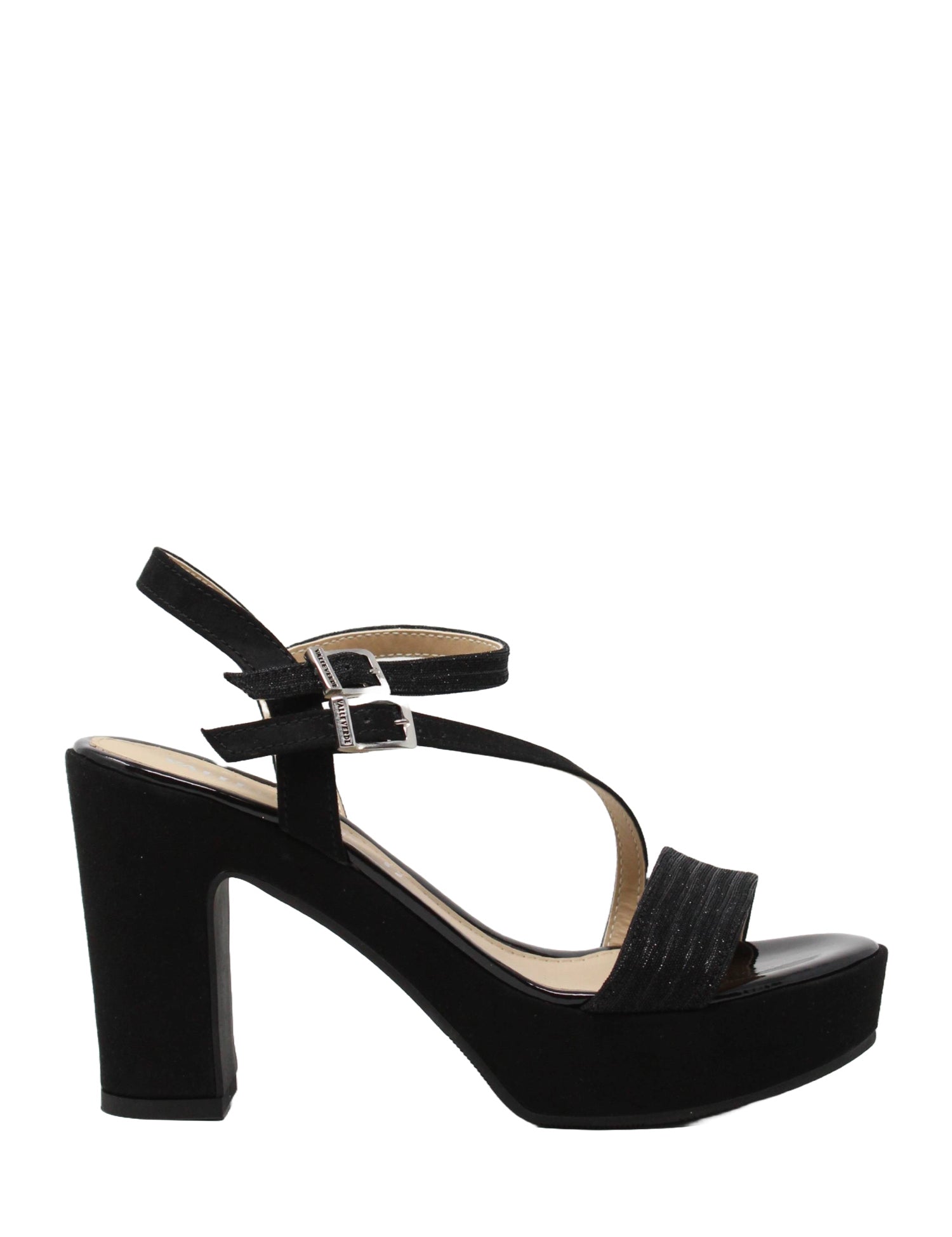 Sandali tacco Nero Valleverde