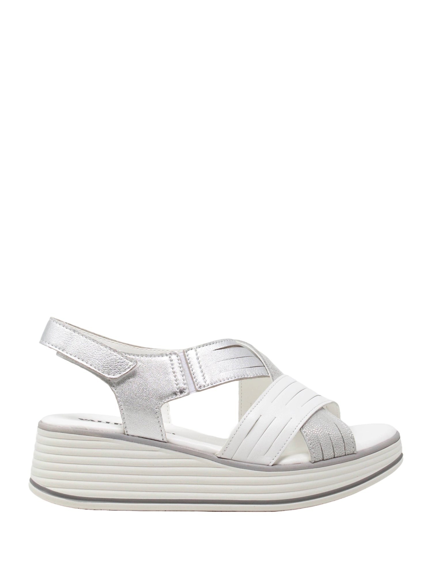 Sandali zeppa Bianco Valleverde