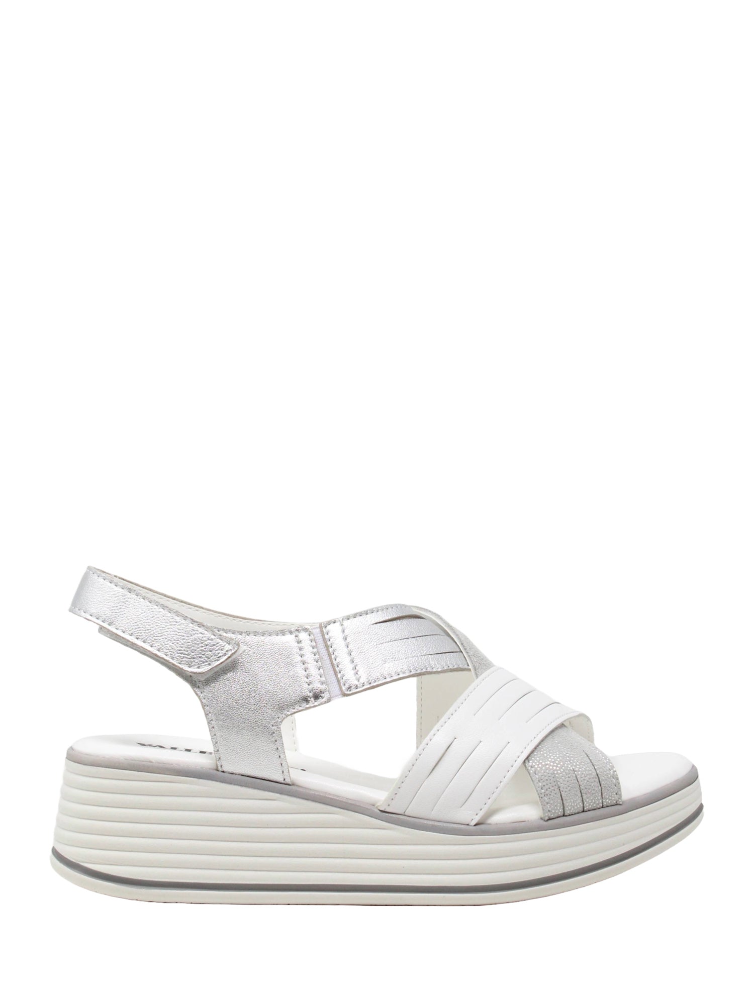 Sandali zeppa Bianco Valleverde