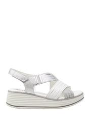 Sandali zeppa Bianco Valleverde