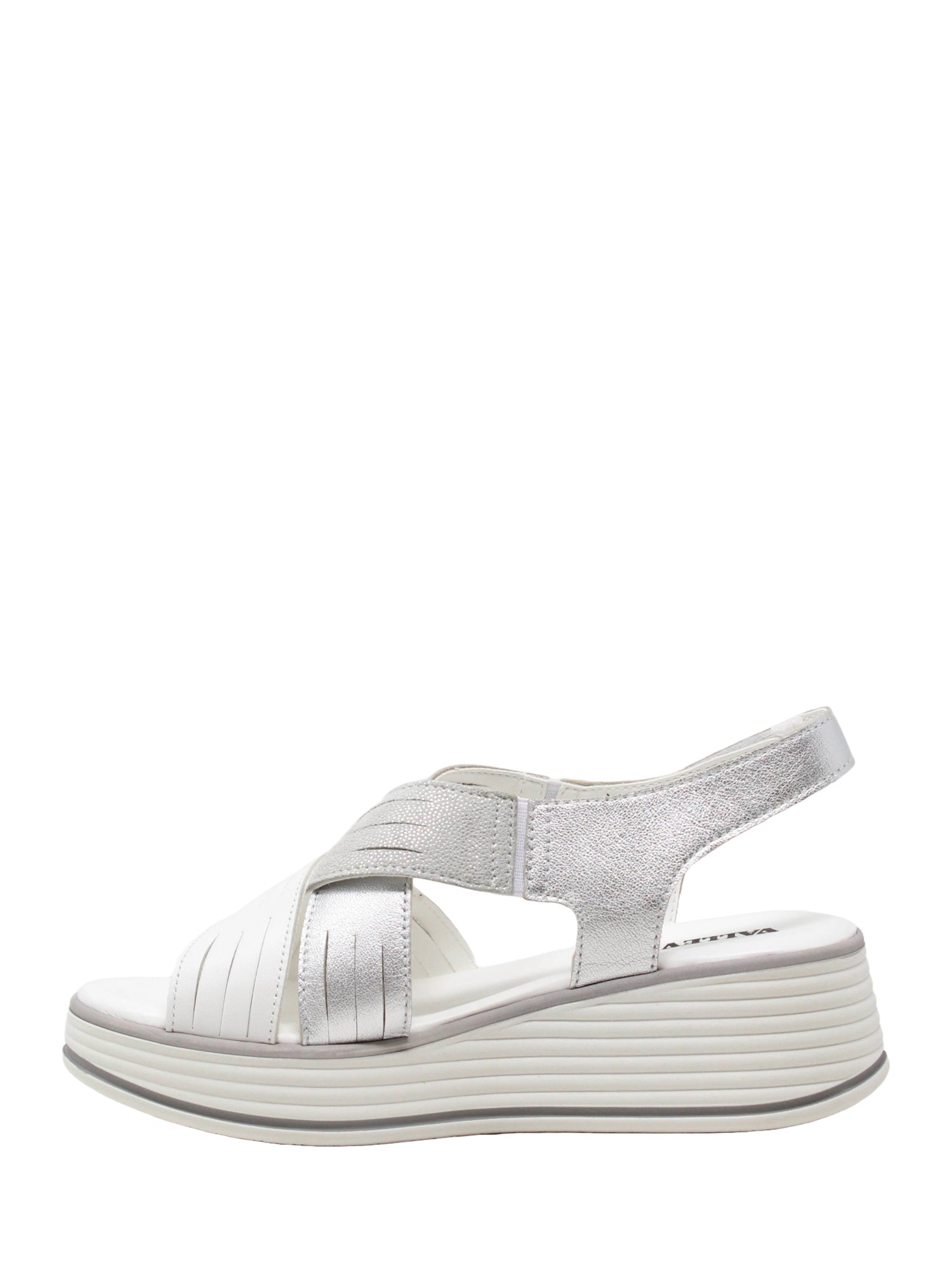 Sandali zeppa Bianco Valleverde