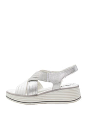 Sandali zeppa Bianco Valleverde