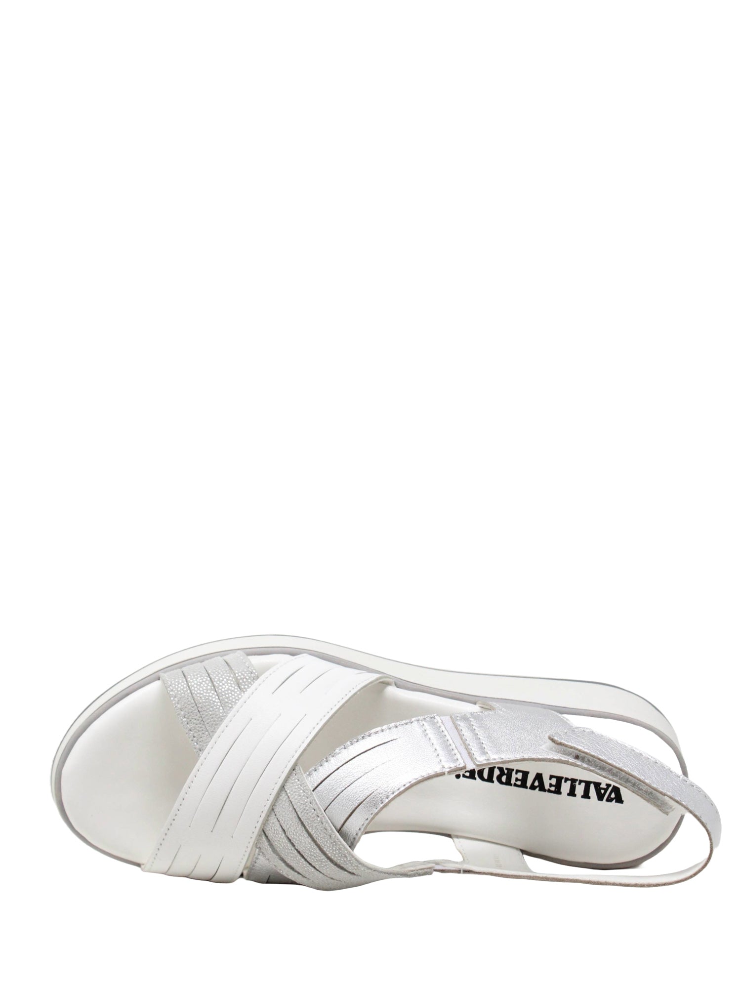 Sandali zeppa Bianco Valleverde