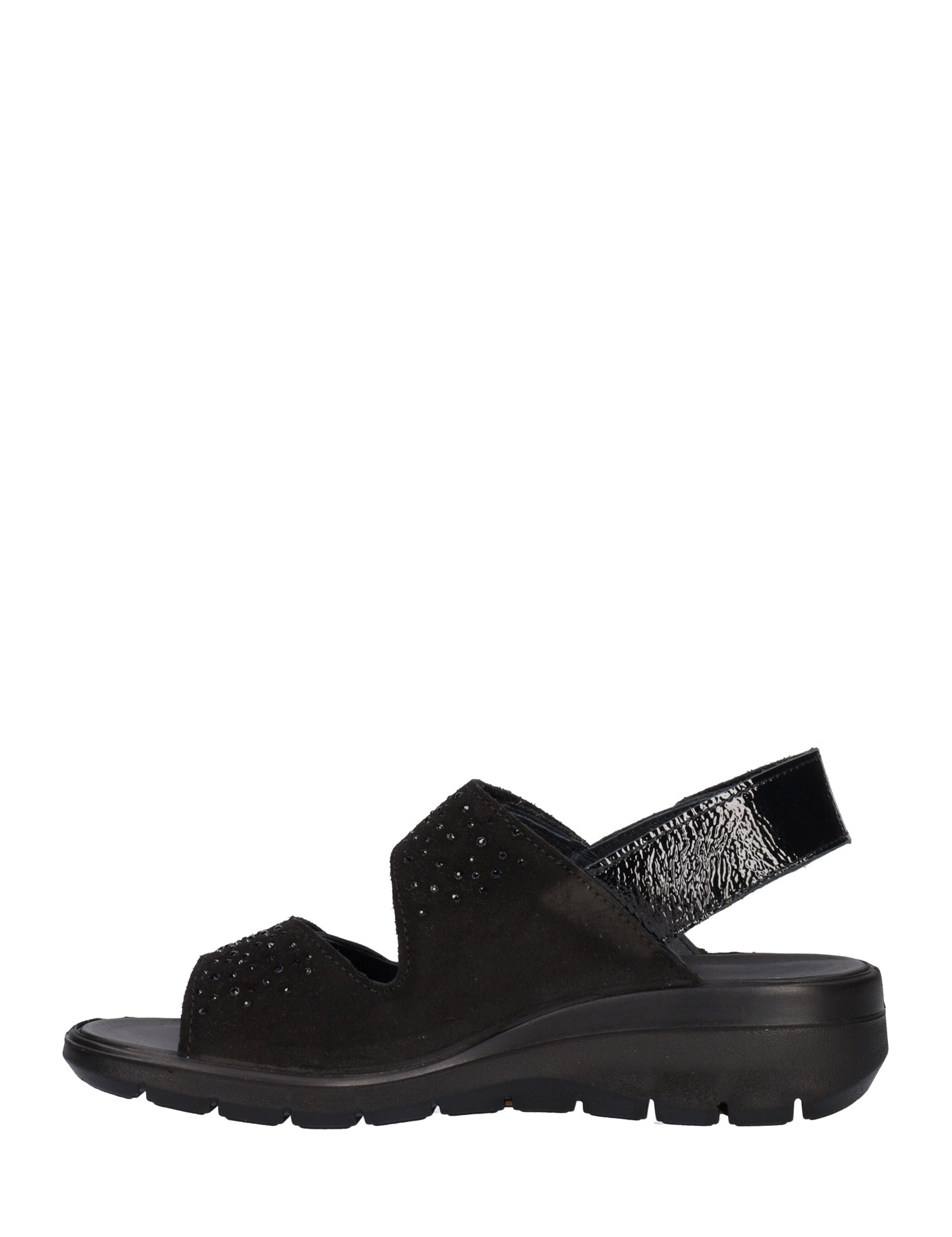 Sandali con strappi Nero Enval