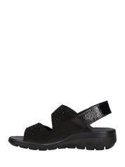 Sandali con strappi Nero Enval