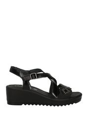 Sandali zeppa Nero Enval