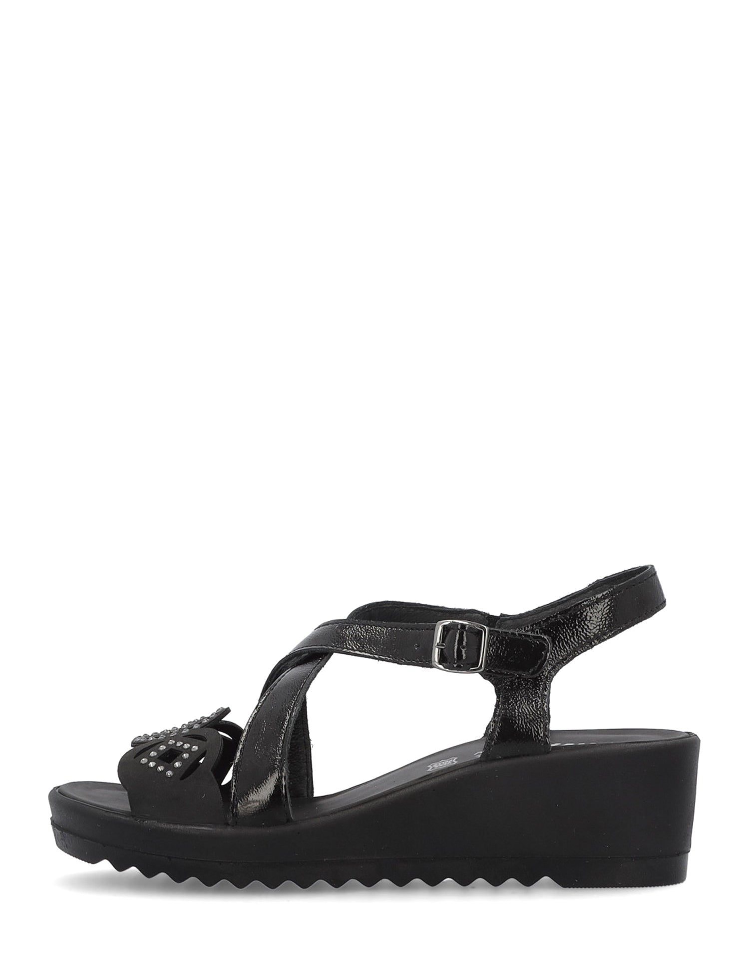 Sandali zeppa Nero Enval